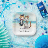 Cat Wedding Beach Wedding Thema Papieren Bordje (Feest)