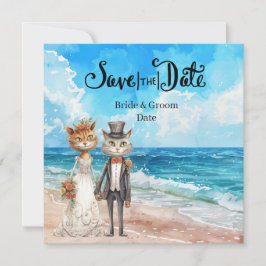 Cat Wedding Beach Wedding Thema Save The Date
