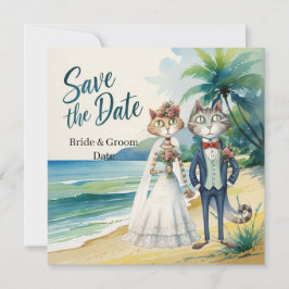 Cat Wedding Beach Wedding Thema Save The Date