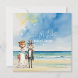 Cat Wedding Beach Wedding Thema Save The Date