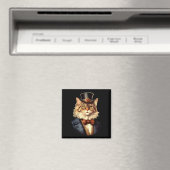 Cat Wedding Bruid Bruidegom Huisdier Kat Eigenaren Magneet (Insitu (Vaatwasser))