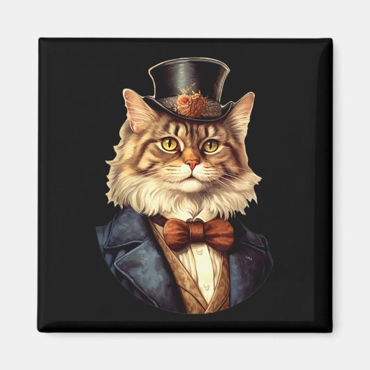 Cat Wedding Bruid Bruidegom Huisdier Kat Eigenaren Magneet (Voorkant)
