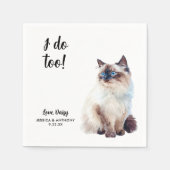 Cat Wedding Cocktail Napkins Servet (Voorkant)