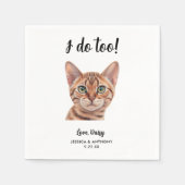 Cat Wedding Cocktail Napkins Servet (Voorkant)