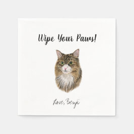 Cat Wedding Cocktail Napkins Servet