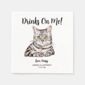 Cat Wedding Cocktail Napkins Servet (Voorkant)