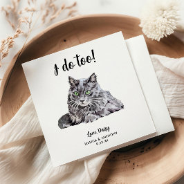 Cat Wedding Cocktail Napkins Servet