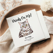 Cat Wedding Cocktail Napkins Servet