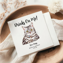 Cat Wedding Cocktail Napkins