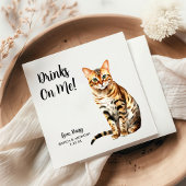 Cat Wedding Cocktail Napkins Servet
