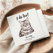 Cat Wedding Cocktail Napkins Servet