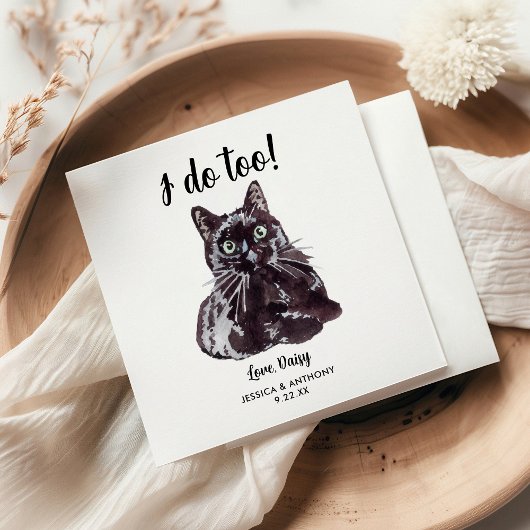 Cat Wedding Cocktail Napkins Servet