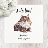 Cat Wedding Cocktail Napkins Servet