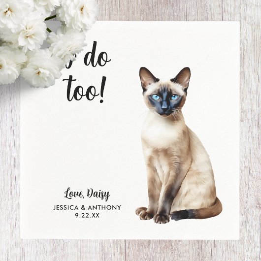 Cat Wedding Cocktail Napkins Servet