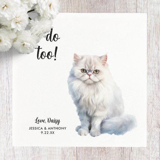 Cat Wedding Cocktail Napkins Servet