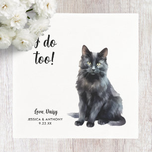 Cat Wedding Cocktail Napkins Servet