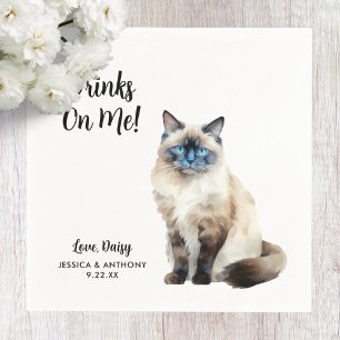Cat Wedding Cocktail Napkins Servet