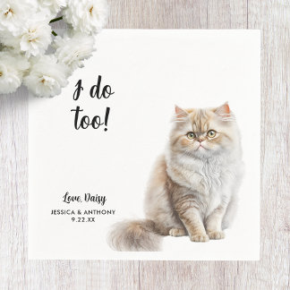 Cat Wedding Cocktail Napkins Servet