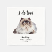 Cat Wedding Cocktail Napkins Servet (Voorkant)