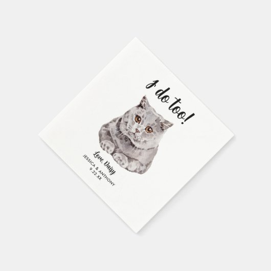 Cat Wedding Cocktail Napkins Servet (Hoek)