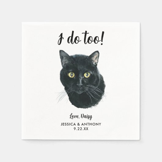 Cat Wedding Cocktail Napkins Servet (Voorkant)