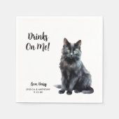 Cat Wedding Cocktail Servet (Voorkant)