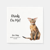 Cat Wedding Cocktail Servet (Voorkant)
