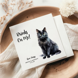 Cat Wedding Cocktail Servet