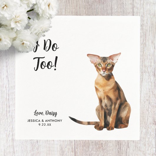 Cat Wedding Cocktail Servet
