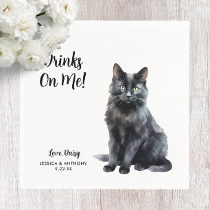 Cat Wedding Cocktail Servet