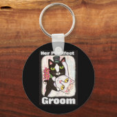 Cat Wedding Dance Groom Sleutelhanger (Voorkant)