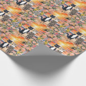 Cat Wedding met bruid en bruidegom strand thema Cadeaupapier (Hoek)