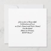 CAT WEDDING Save the Date uitnodiging (Achterkant)