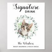 Cat Wedding Signature Drink Foto Cocktail Bar Poster (Voorkant)