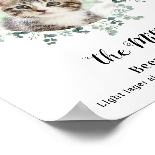 Cat Wedding Signature Drink Foto Cocktail Bar Poster (Hoek)