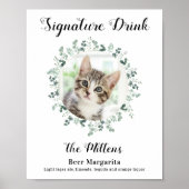 Cat Wedding Signature Drink Foto Cocktail Bar Poster (Voorkant)