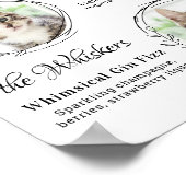 Cat Wedding Signature Drinken 2 Pet Photo Bar Poster (Hoek)