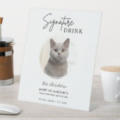 Cat Wedding Signature Drinken Cocktail Bar Reclamebord Met Voetstuk (Insitu)