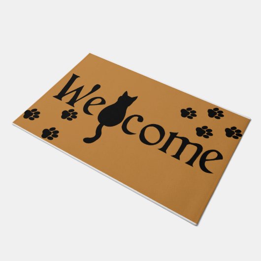 Cat Welcome Doormat, Cute Cat Doormat Deurmat (Schuin)
