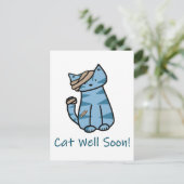 Cat Well Soon postcard Postcrossing get well soon Briefkaart (Staand voorkant)