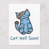 Cat Well Soon postcard Postcrossing get well soon Briefkaart (Voorkant)