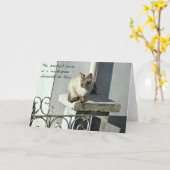 Cat Wenskaart met Quote Kaart (Gele Bloem)