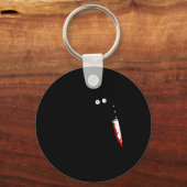 Cat What_ Funny Black Cat Murderous Cat With Knife Sleutelhanger (Voorkant)