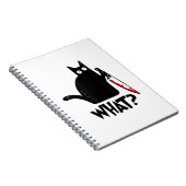 Cat What_ Funny Black Cat  Notitieboek (Rechterzijde)