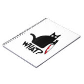 Cat What_ Funny Black Cat  Notitieboek (Linkerzijde)