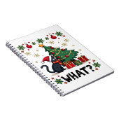 Cat What Funny Black Cat Pushing Christmas Tree Ug Notitieboek (Rechterzijde)