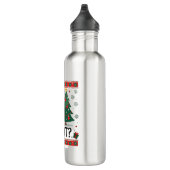 Cat What Funny Black Cat Pushing Christmas Tree Ug Waterfles (Rechts)