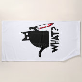 Cat What_ Funny Black Cat  Strandlaken (Voorkant)