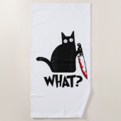 Cat What_ Funny Black Cat  Strandlaken (Voorkant)