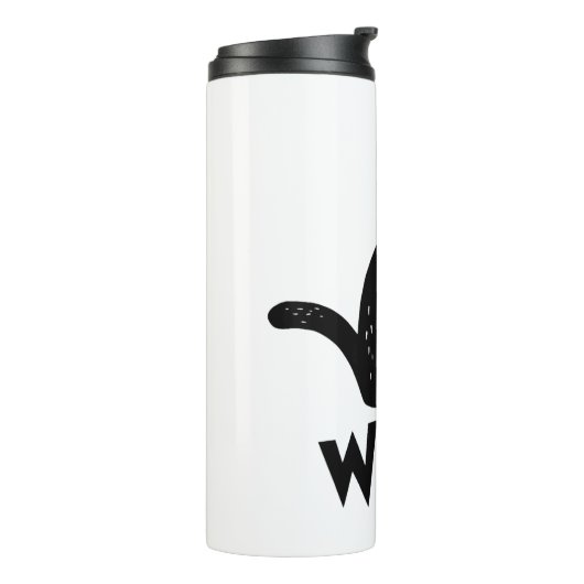 Cat What_ Funny Black Cat  Thermosbeker (Gedraaid links)